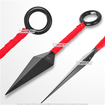 8" Set of 2 Stainless Steel Anime Ninja Throwing Knife Dagger with Sheath