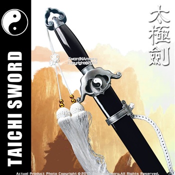 Black Spring Steel Jian Chinese Tai Chi Kung Fu Practice Sword Unsharpened