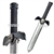 19" Black Demon Foam Dagger LARP Latex Short Sword Video Game Weapon Cosplay