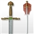 40" Lancelot Medieval Crusader Arming Sword Unsharpened Blade with Plaque