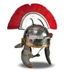 Wearable Roman Imperial Itallic Officer Helmet w/ Red Crest & Liner LARP SCA