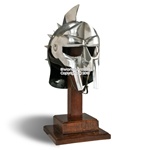 Wearable Gladiator Maximus Roman Spiked Helmet 18 Gauge Steel w/ Leather Linner