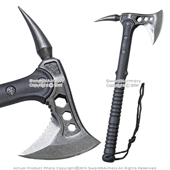 Tactical Sruvival Axe Multi USe Camping Hiking Hachet with Spike Polymer Handle