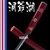 Red Shirasaya Fantasy Anime Toyako Katana Samurai Sword