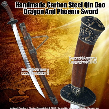 Handmade Carbon Steel Qin Dao Chinese Broad Sword Sharp