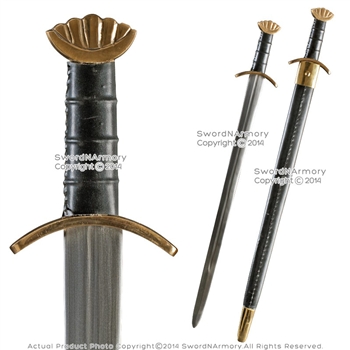 40" Handmade Celtic Viking Norseman Spatha Godfred Sword w/ Brass Pommel Fitting