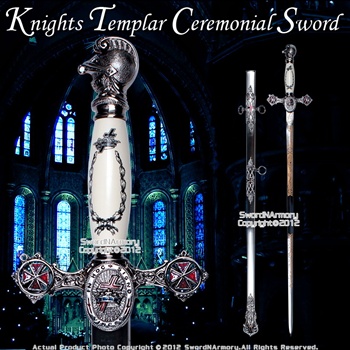 Freemasonry Knights Templar Masonic Ceremonial Sword Silver Regalia 27" Blade