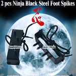 2 pcs Ninja Climbing Gear Black Steel Foot Spikes Claw Shinobi Shoe Hooks