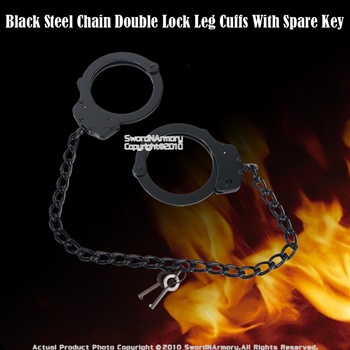 Steel Chain Double Lock Leg Cuffs Spare Keys Taiwan Made
