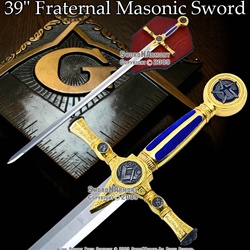 39 " Red Masonic Sword