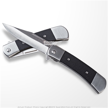 Buckshots Spring Assisted Opening Hunter Folding Pocket Knife with G10 Handle
