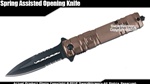 Stiletto Tactical Assisted Opening Folding Pocket Knife with Glass Breaker CP