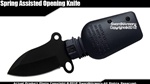 Military Army Canteen Bottle Look Folder Spring Assisted Opening Pocket Knife BK