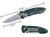 Green Pocket Folding Knife With Serrated Blade, Liner Lock