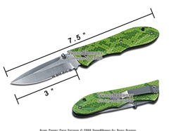 8" Pocket Folding Knife With Liner Lock And Metal Handle
