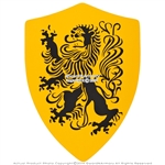 Medieval Crusader Knight Foam Shield Lion Coat Of Arms LARP Costume Velcro Strap