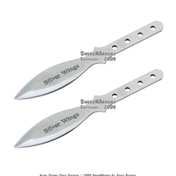 2 Pcs Silver Wings Throwing Knife