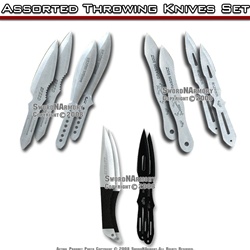 12 Pcs Assorted Throwing Knife Knife Set With Roll Case