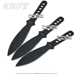 3 Piece 440 Stainless Steel Throwing Knife Set With Case