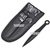 6 Pcs 6.25" Long Black Throwing Knife Set Anime Throwers with Carrying Case