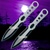 7.25" Set os 2 Stainless Steel Throwing Knife Darts Throwers Ring Hilt w/ Sheath