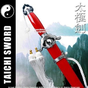 Red Spring Steel Jian Chinese Tai Chi Kung Fu Practice Sword Unsharpened