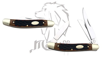 Mastiff Imitation Bone Handle Triple Blade Stainless Steel Pocket Folder Knife