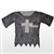 Black Large Medieval Chainmail Shirt Steel Butted Half Sleeve with Templar Cross
