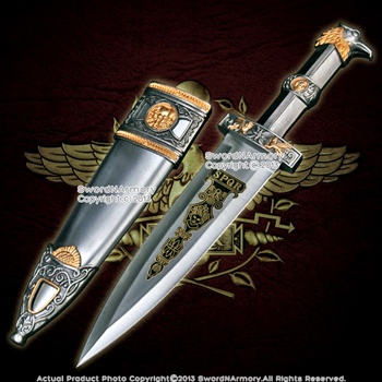 Roman Legion Soldier Short Sword Eagle Head Historical Dagger LARP Costume