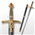 40" Lancelot Medieval Crusader Arming Sword Unsharpened Blade with Scabbard