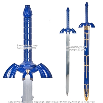 47" Blue Fantasy Anime Zelda Sword Link Twilight Princess  Video Game Replica