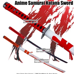 Anime Cartoon Japanese Samurai Katana Sword Bloodlust