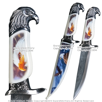 13.5" Fantasy American Bold Eagle Dagger Bowie Gift Knife with Scabbard Souvenir