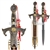 15.5" Knights Templar Dagger Short Sword Pheonix Partially Serrated Steel Blade