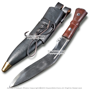 13.5" Long Gurkha Khukuri Fixed Blade Knife Nepal Kukri Machete Carrying Sheath