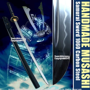 Handmade Musashi Samurai Sword Katana 1060 Carbon Steel