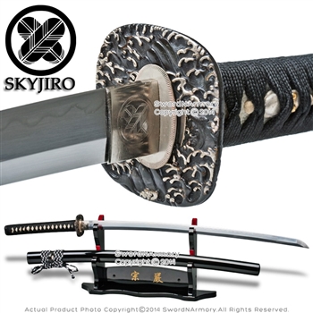 Skyjiro Tenku Warlord 1070 Folded Steel Samurai Katana Sword 4200 Layers Sharp