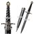 16.5" Historical Medieval Knight Dagger Short Sword with Pattern Welded Blade
