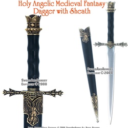 Holy Angelic Medieval Fantasy Dagger with Sheath
