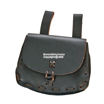 Medieval Renaissance Fair Leather Belt Knot Pouch Sachet Bag Pirate SCA LARP BK