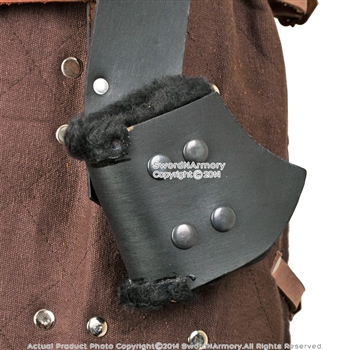 Black Medieval Genuine Leather Right Handed Sword Frog Holder Renaissance LARP