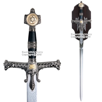 49 " Medieval Israel King Solomon Crusader Knight Sword