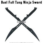 Dual Full Tang  Black Blade Fantasy Ninja Sword Sheath