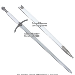 Medieval Chivalry Crusader Knight Sword With White Scabbard