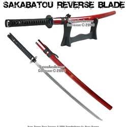 Anime Kensin Reverse Blade Sakabatou Samurai Sword Red
