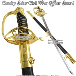 CSA Military Cavalry Saber Civil War Officer Sword