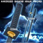 Anodized Shinobi Ninja Sword w/ Black Blade And Fitting