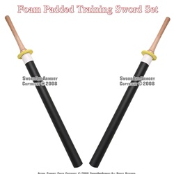 Set of 2 Foam Padded Training Swords Shinai Bokken