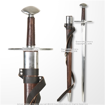 Functional Handmade Full Tang Cold Peened Norman Knights Crusader Arming Sword