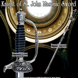 33 " Templar Crusader Knight of St. John Masonic Sword